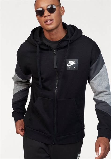 nike air sweatjacke herren schwarz|Schwarze Hoodies & Sweatshirts für Herren .